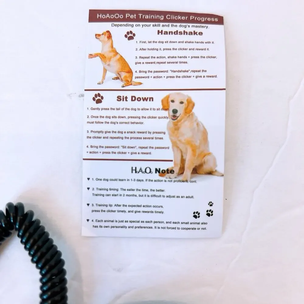Dog Training Clicker 2 Pcs Wrist Strap Pet Puppy Cat Obedience Trainer Sound Aid